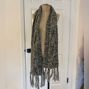 Express Gray Chunky Knit Scarf